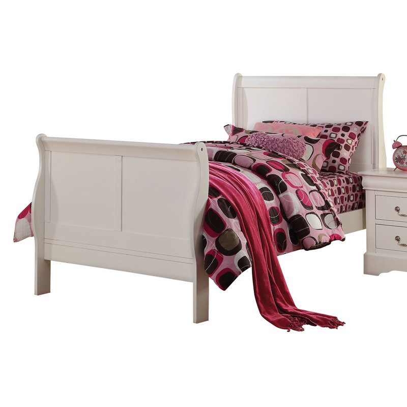 Lit blanc pour matelas double, fabriqué avec des matériaux et un lit en bois massif, stabilité artisanale, Lit double