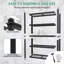 Étagère de rangement réglable en métal à 5 niveaux, organisateur de rangement en filet noir pour garde-manger, garage et cuisine, L 35,43 po x l 15,75 po x H 72 po