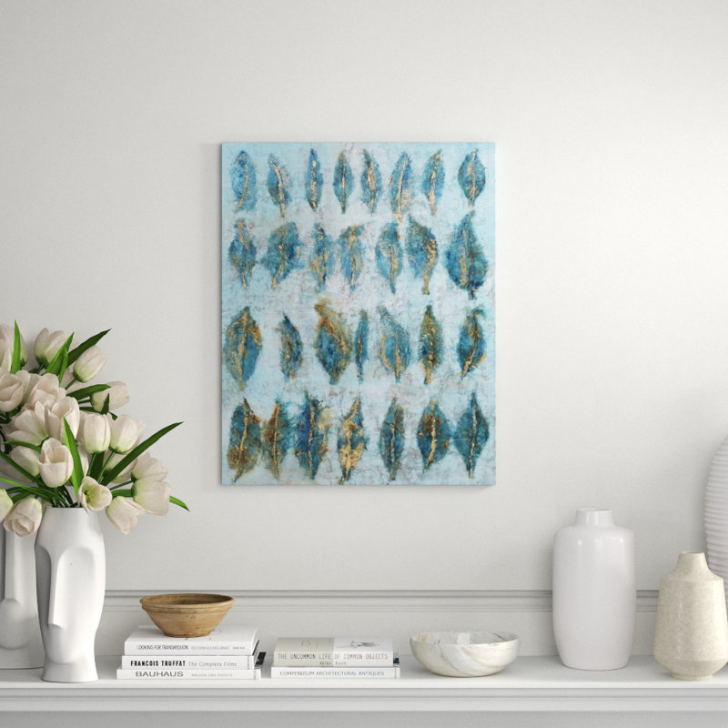 Indigo Leaflet Print by Beverly Fuller, Outdoor, 30" H x 24" W x 1.5" D