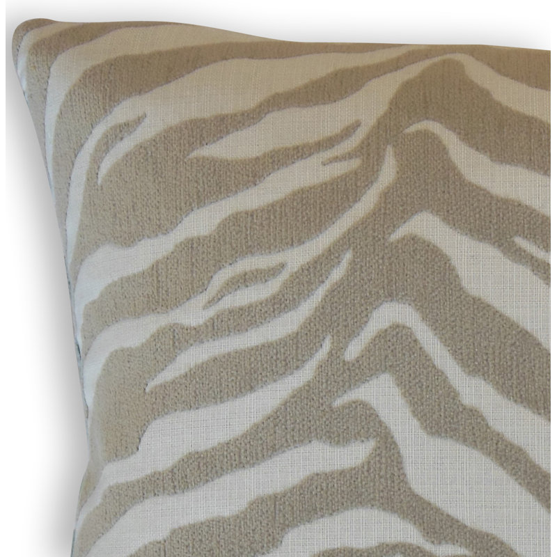 Coussin Selassie, Hauteur (24 po) x largeur (24 po), Gris / Blanc cassé
