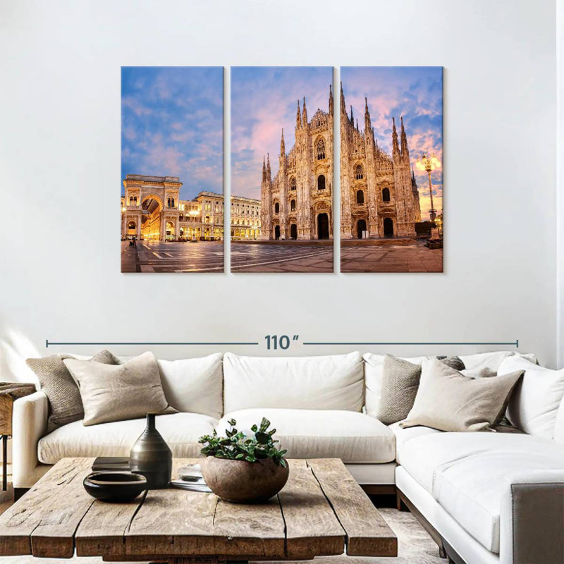 Nicci, cathédrale emblématique de Milan, H 48 po x l 74 po