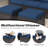 Three-seater Patio Wicker Sofa With Ottomans-1425964378
