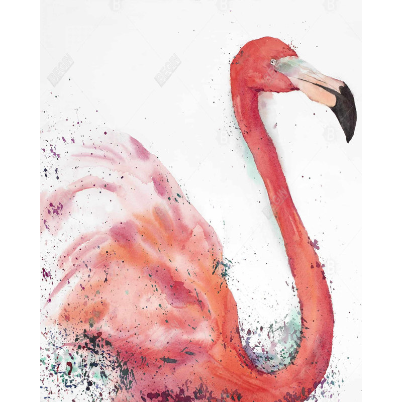 «Splashing Flamingo» sur toile