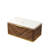 36" Wall-Mounted Carrara White Sintered Stone Countertop and Dark Walnut Woodgrain Plywood Cabinet
