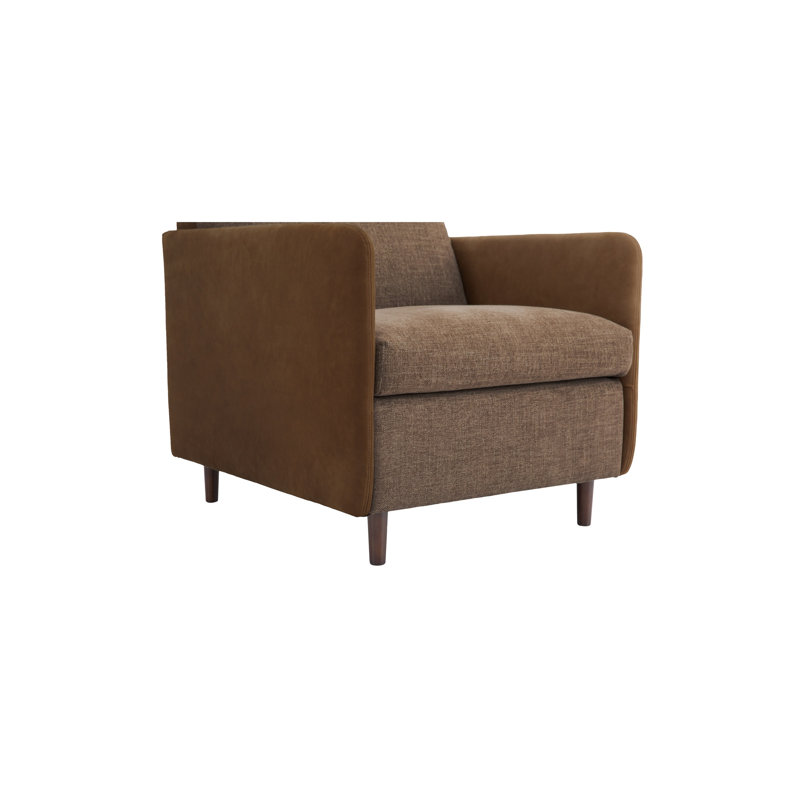 Fauteuil d'appoint rembourré Navona, Brun