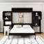 Grand lit escamotable avec bureau et armoires-678902488