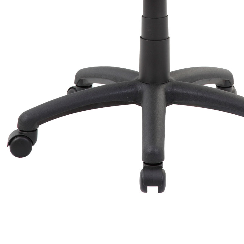 Tabouret pivotant avec hauteur réglable de 18 à 23 po, siège rond en vinyle noir