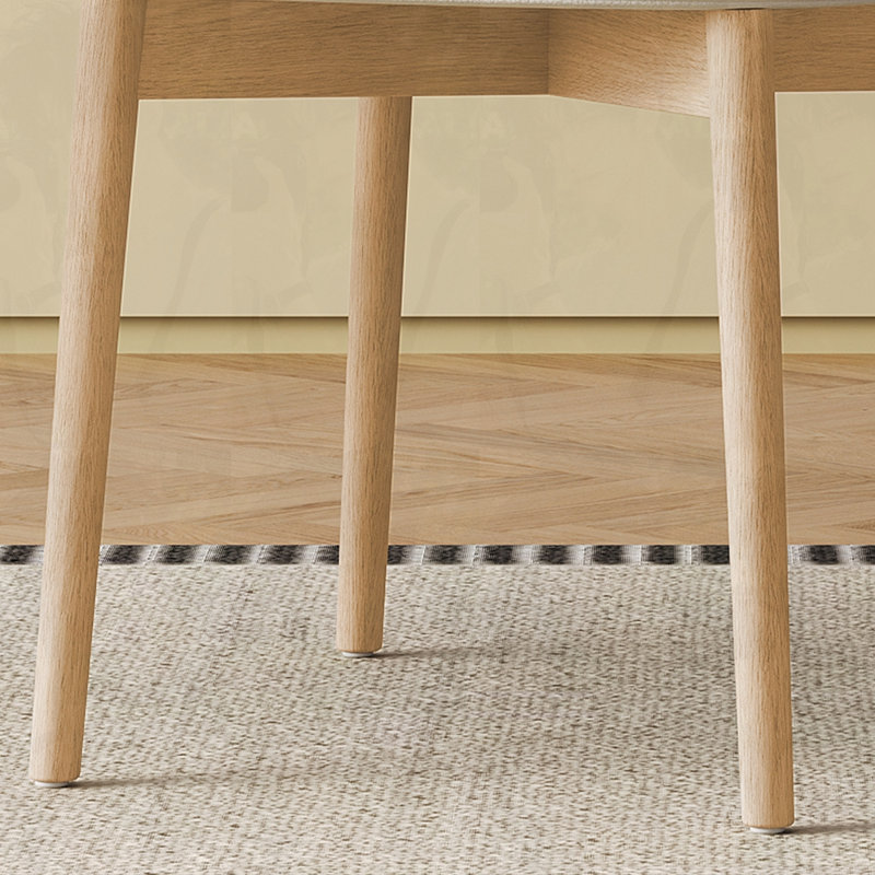 Mid-Century Modern wood feet Dining Chair, Natural
