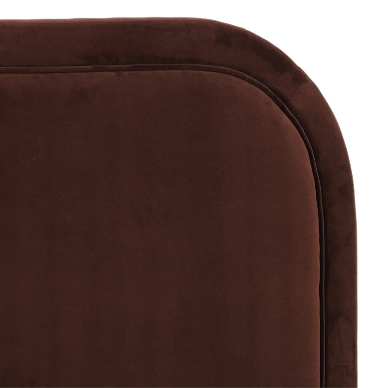 Lit plateforme tapissier Paola, Très grand lit Eastern, Chocolat