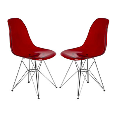 Chaise d'appoint moulée - ensemble de 2