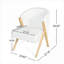 Fauteuil d'appoint compact et minimaliste moderne en bois massif de polyester blanc à 1 place pour le salon, la chambre et le bureau