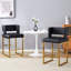 Tabouret de comptoir rembourré avec structure en métal (ensemble de 2)-1409089645-1409089635