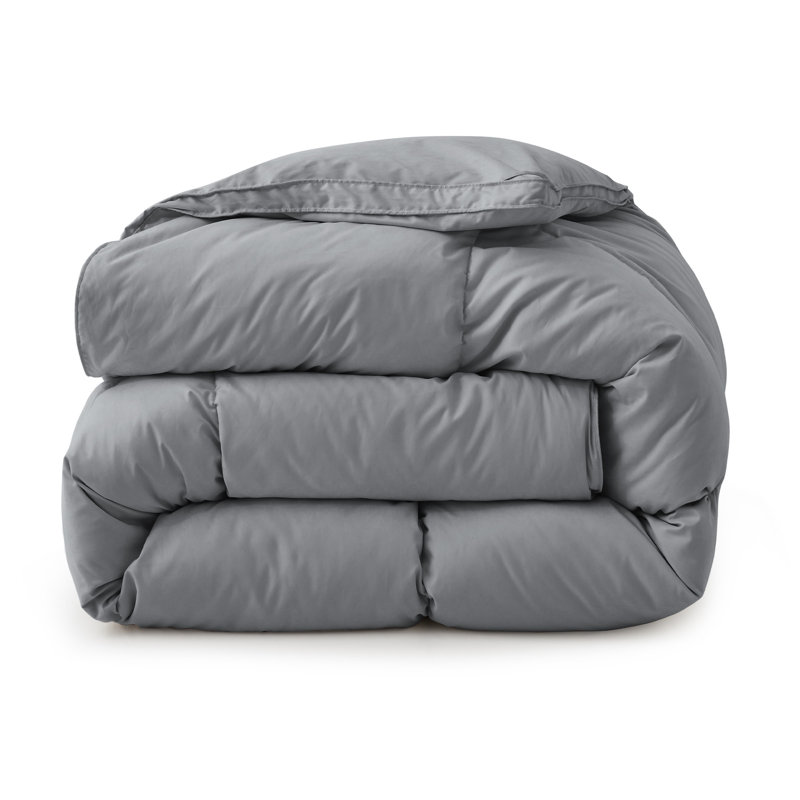 Heavyweight Feather & Down Fiber Duvet Insert, King, Dark Gray