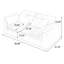 Causeuse-coussin modulaire en polyester blanc