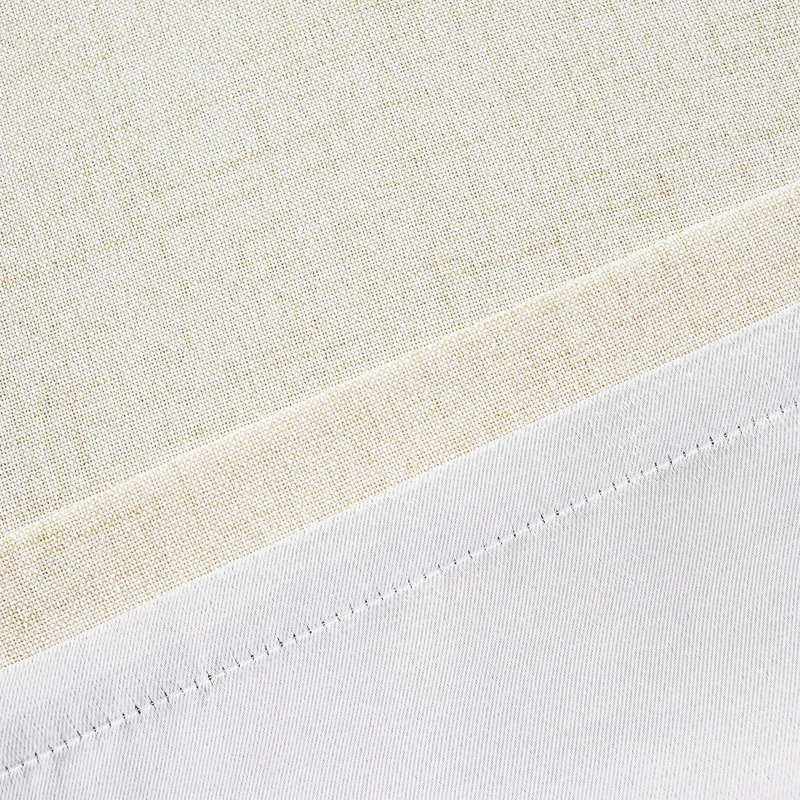 Antonino Linen Textured Blackout Tie Up Curtains Double Layer Thermal Insulated Lined Balloon Roman Shade, 45" W x 63" L