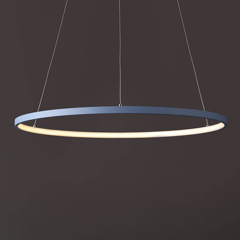 Odin 1-Light LED Unique / Statement Chandelier, 0.75" H x 23.75" W x 23.75" D, Blue