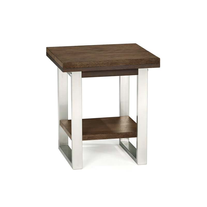 Bettye Solid Wood Sled End Table