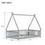 Lit simple en forme de tente, lit tipi avec garde-corps et lattes-1970274242