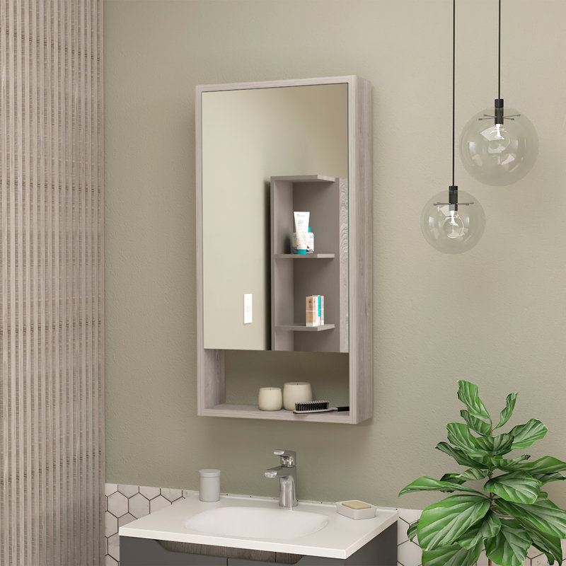 Rectangle Medicine Cabinet With Mirror, White