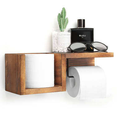 Creative Co-Op Metal Toilet Paper Holder Wall Rack and Bucket & Reviews