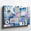 Toile un collage vibrant mettant en vedette un tableau de teintes mauves mettant en vedette des papillons délicats flottant au-dessus de tendres impressions sur toile florales-2020055145