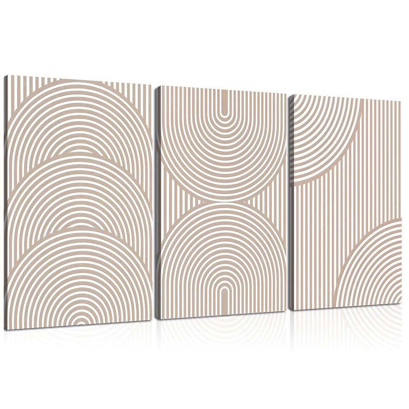 3 Piece Wrapped Canvas Print, 40 cm H x 90 cm W