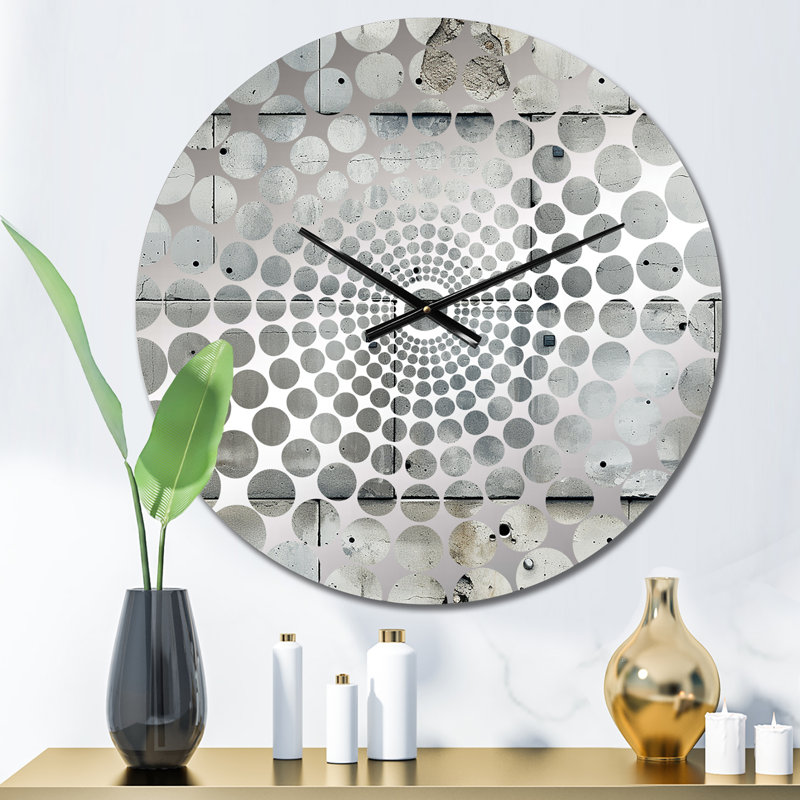 Minimalisme industriel - Horloge murale géométrique, Médium