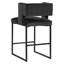 Ensemble de 2 tabourets à hauteur de comptoir moderne 27 po avec revêtement en velours et pieds en métal noir Modern-1282874953-1282874952