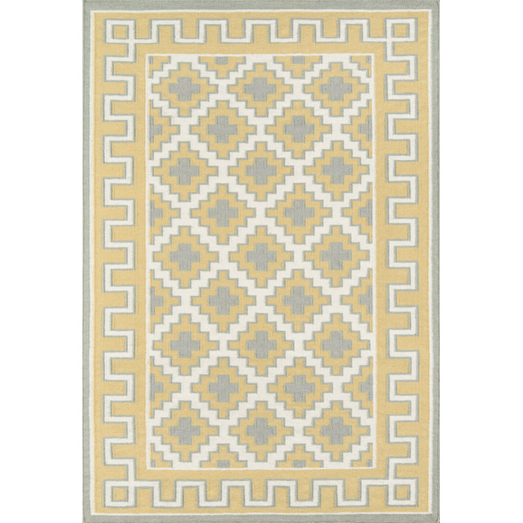 Thompson Wool Oriental Area Rug in Gold