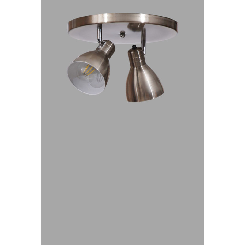 Élégant lustre en chrome, structure en métal, 8,7 po x 6,7 po | Hauteur totale: 7,9 pouces | 2 x douille E27 (40 W maximum), ampoule non incluse | Conception moderne pour la salle à manger, le salon et le vestibule, indice de protection IP20