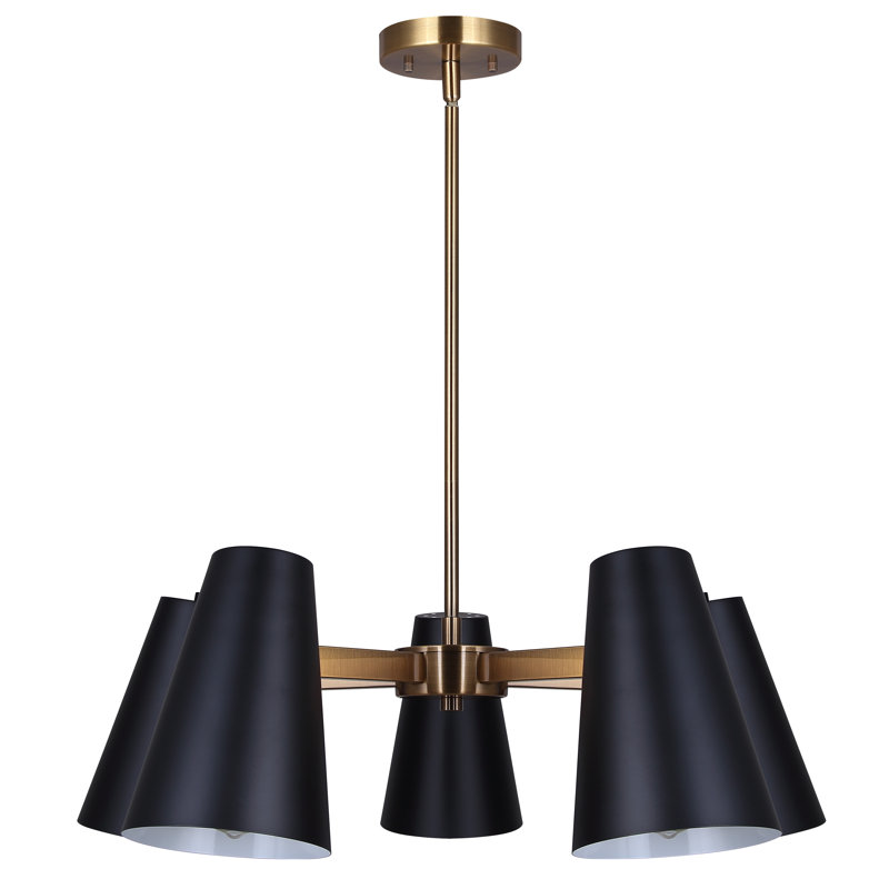 Lustre en forme de cloche à intensité variable 5 lumières Bernon