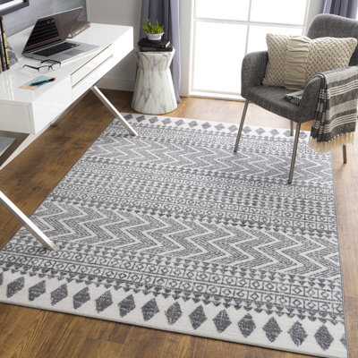 Lipson Geometric Grey/Ivory Area Rug