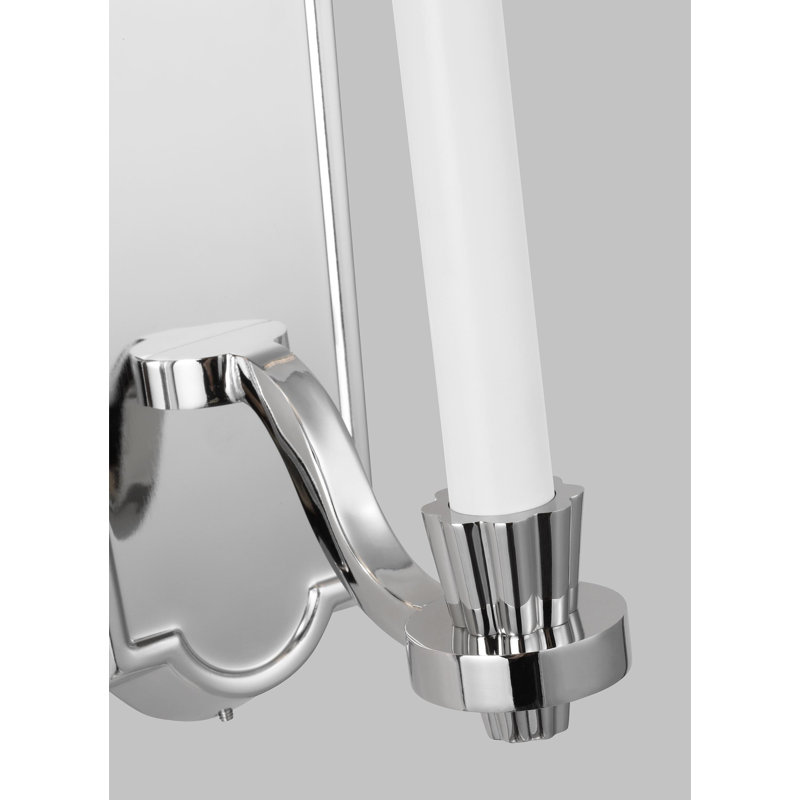 Paisley 1 - Light Armed Sconce, Polished Nickel