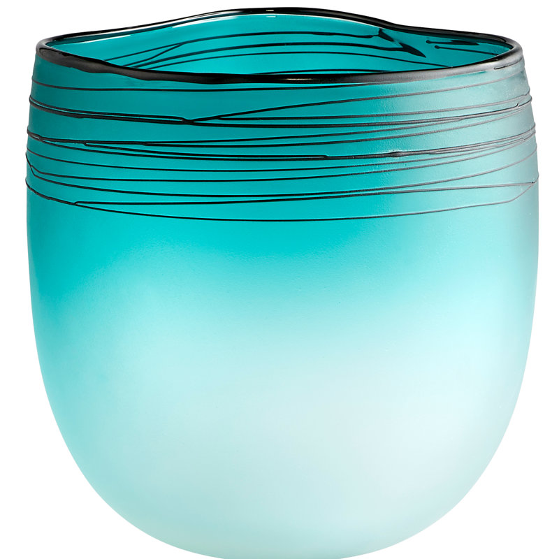 Kapalua Glass Table Vase, 9.25" H x 9" W x 8.75" D