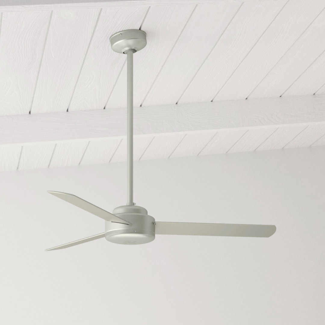 Presto 52" Modern Minimalist 3 - Blade Indoor Ceiling Fan with Wall Control Hunter Fan 