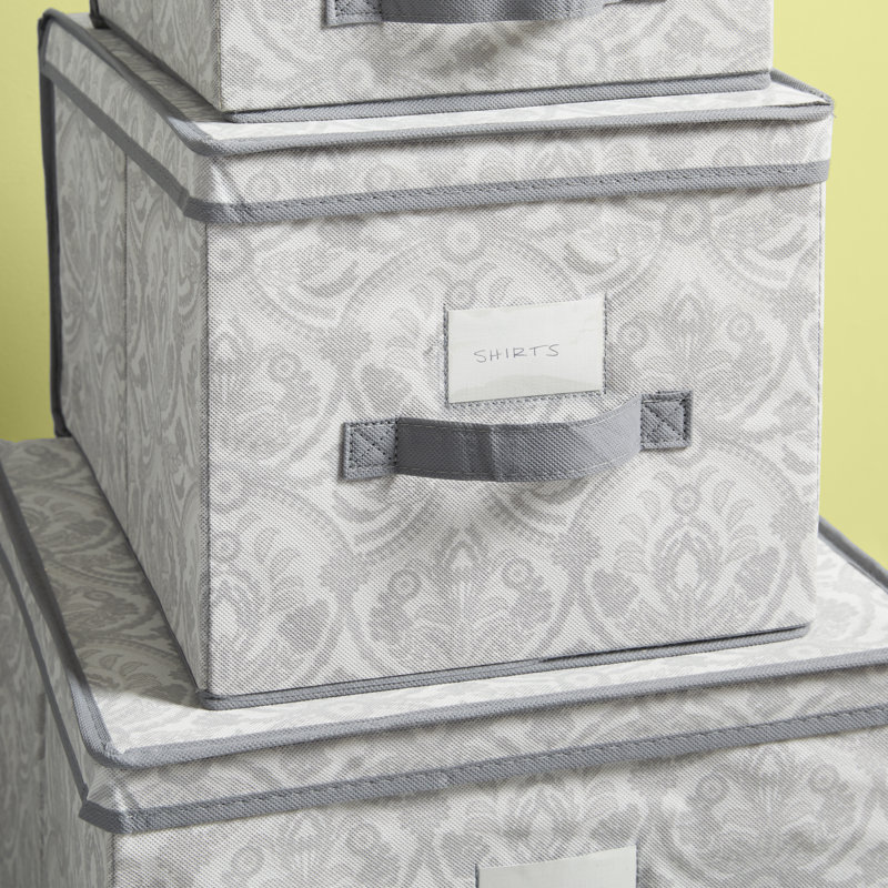 Winston Porter Kratzerville Fabric Box, 10" H x 12" W x 16" D