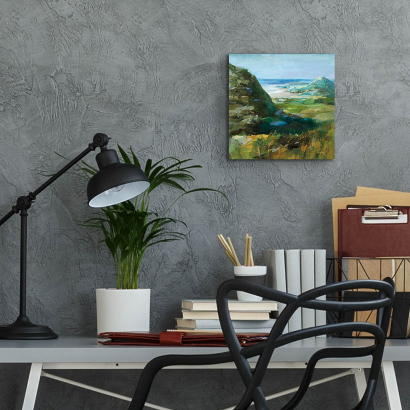 Art mural en verre «Hidden Beach» par Danhui Nai, H 12 po x l 12 po x P 0,13 po