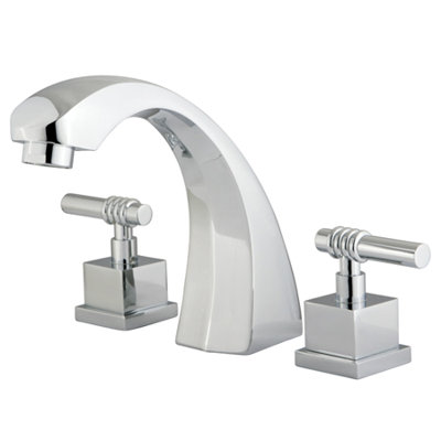 Kingston Brass Fortress Two-Handle 3-Hole Deck Mount Roman Tub Faucet
