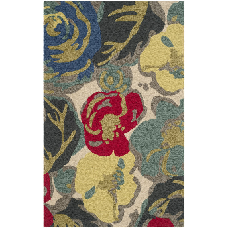 Doyle Hand Hooked Performance Floral Rug