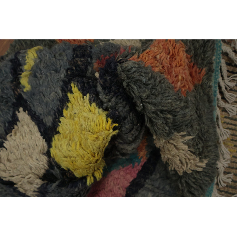 Tapis marocain chic 10 x 15 avec motifs géométriques multicolores