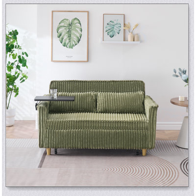 Canapé multifonctionnel coulissant et à pousser avec plateau de table mobile et ports USB, parfait pour les salons et les chambres