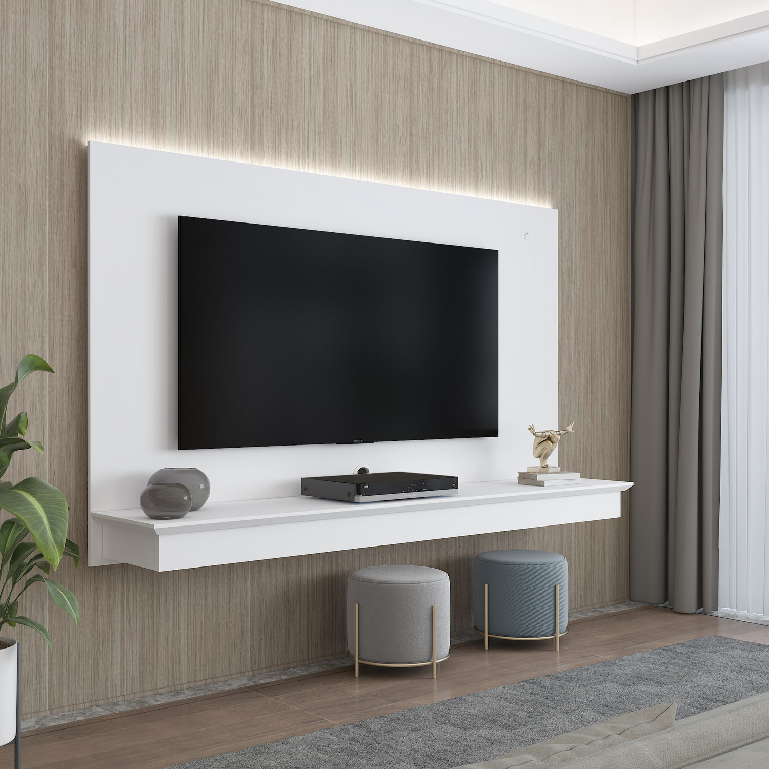 Wrought Studio Dymphia Floating Entertainment Center for TVs up to 55