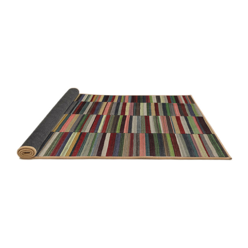Tapis abstrait brun / beige / noir Pembina, Rond 8 pi
