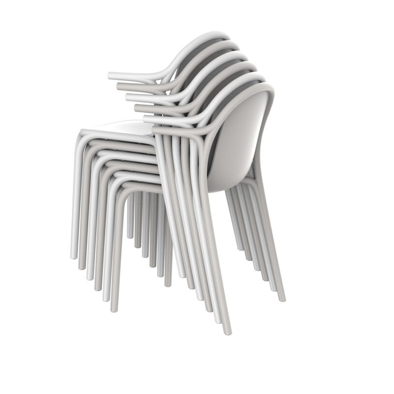 Brooklyn Stacking Patio Dining Armchair, Tortora