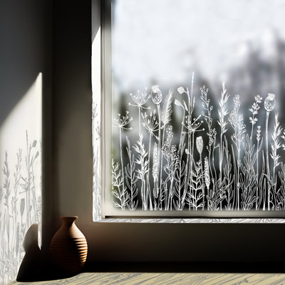 Pure White Grassland Window Decal