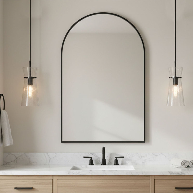Luminaire suspendu conique à 1 lumière Farryn, Noir mat