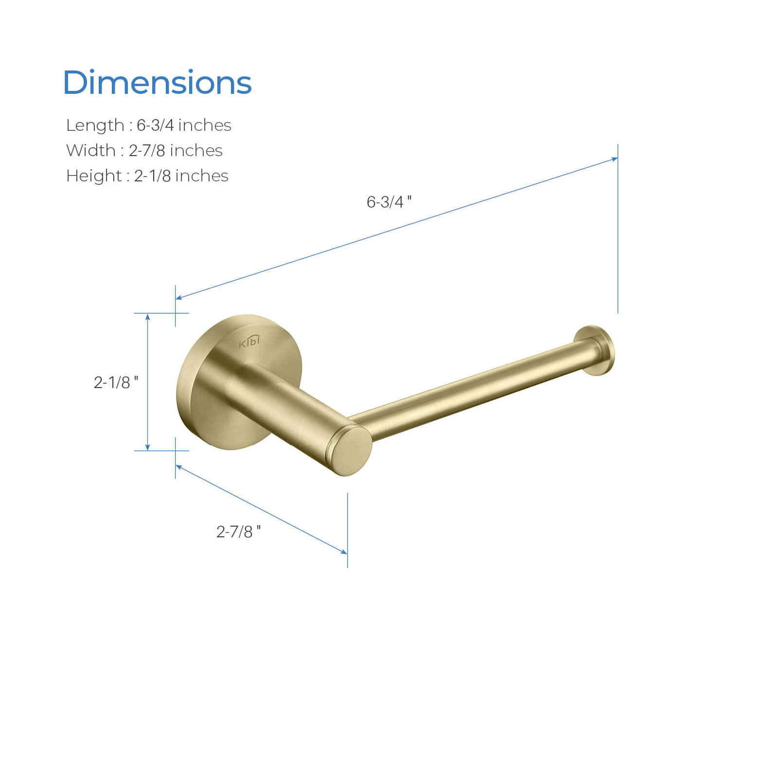 Wall Mount Toilet Paper Holder, Brush Gold 