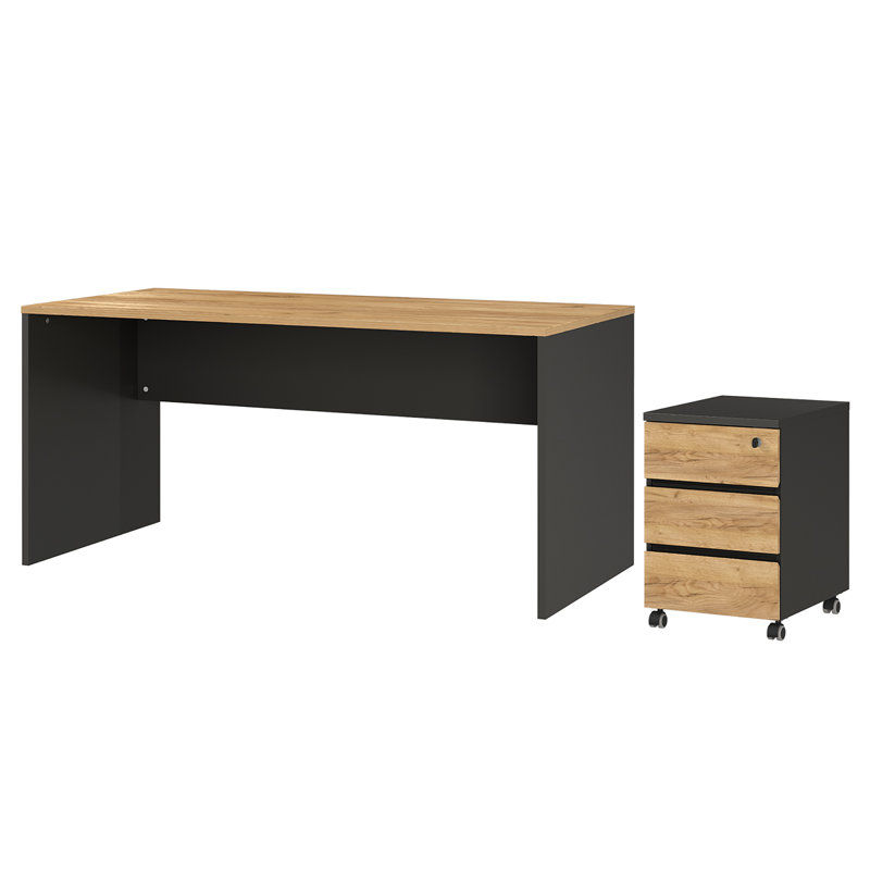 Lissabon 2 Piece Desk Office Set