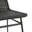 Chaise de salle à manger brun foncé (2 chaises) - Conception à pieds en fer, coussin en PE et coussin d'assemblage, assemblage requis de deux sièges tissés, fournis-522048151