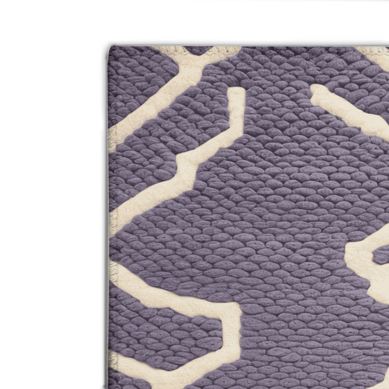 Tapis mauve intérieur et extérieur Trellis, Rectangulaire 8 pi x 10 pi